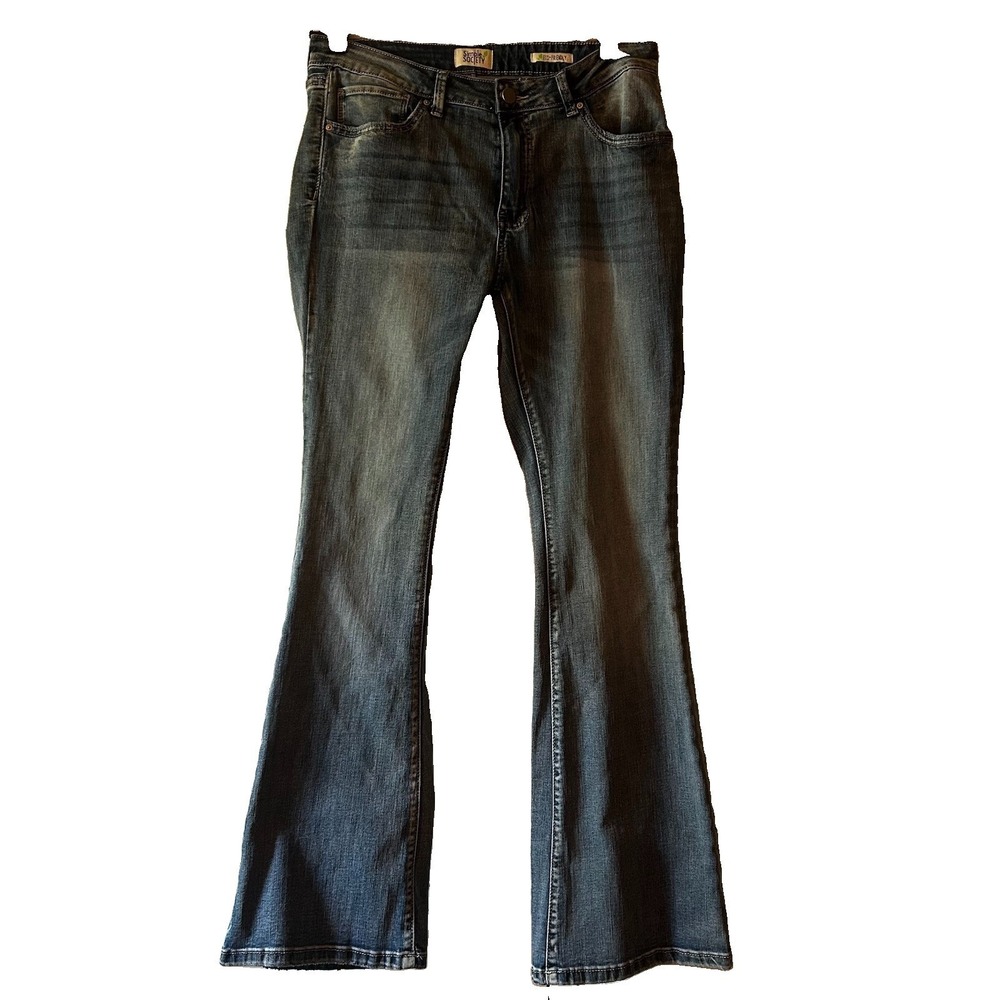 Simple Society Ecofriendly Jeans Flare Bell Bottom Retro Y2K Boho Chic Size 9/29